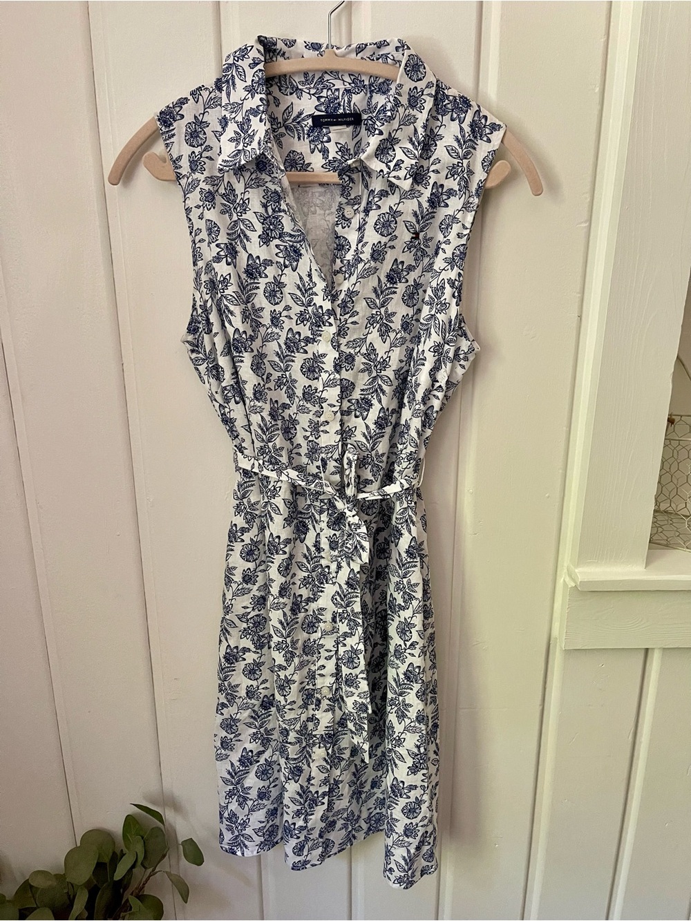 Tommy Hilfiger linen cotton blend floral dress